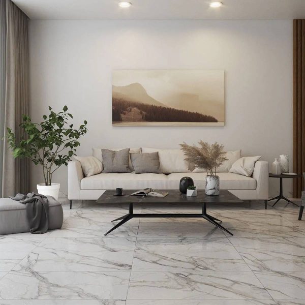 PISO MARMOL ALHAMBRA BLANCO 43X87 CM