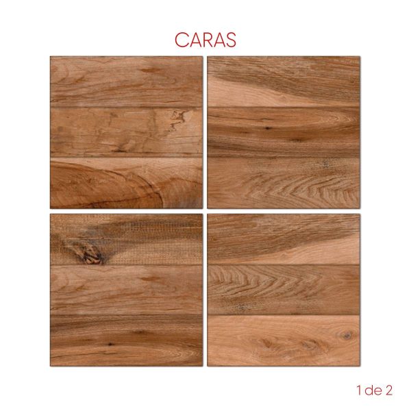 PISO MADERA ROBLE NATURAL 60X60 CM