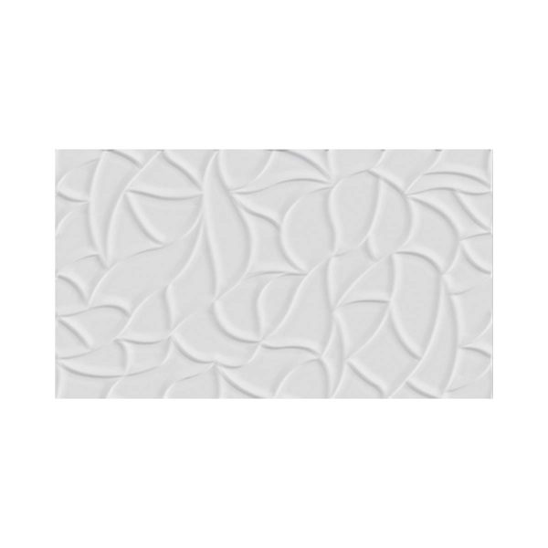 PARED RELIEVE VASCO BLANCO 31X60 CM