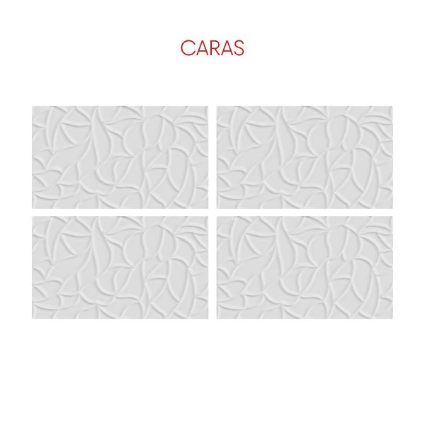 PARED RELIEVE VASCO BLANCO 31X60 CM