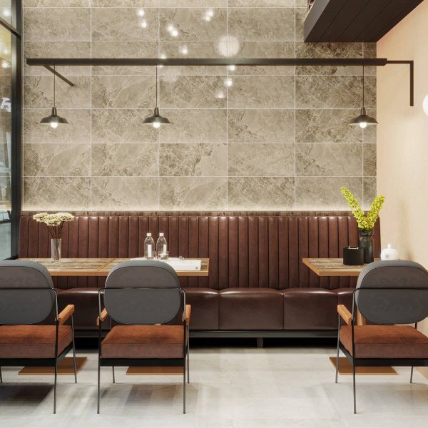 PARED MACCHIA CAFE BRILLANTE 30X60 CM