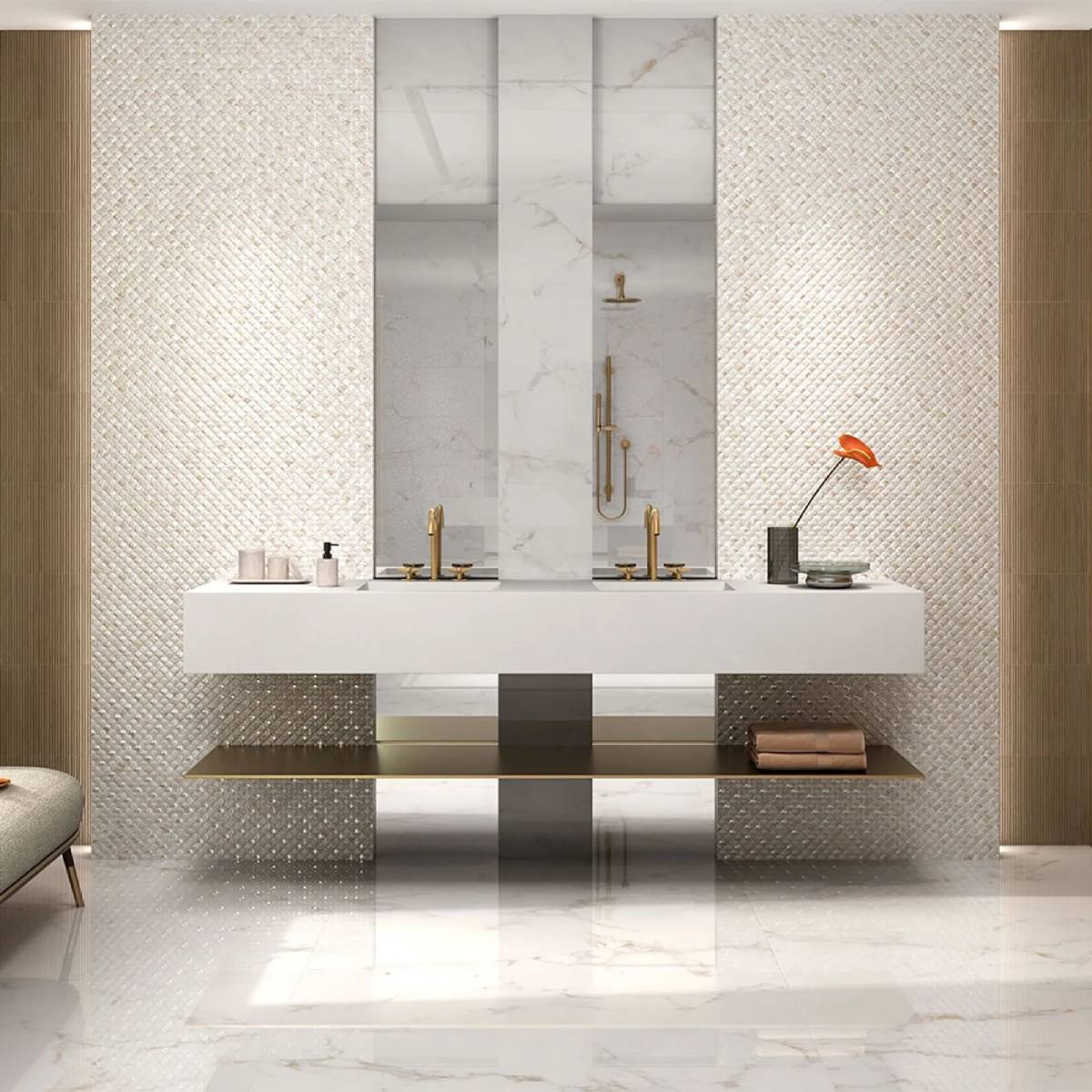 PARED MOS LUCIA BEIGE 30X90 CM - Image 2