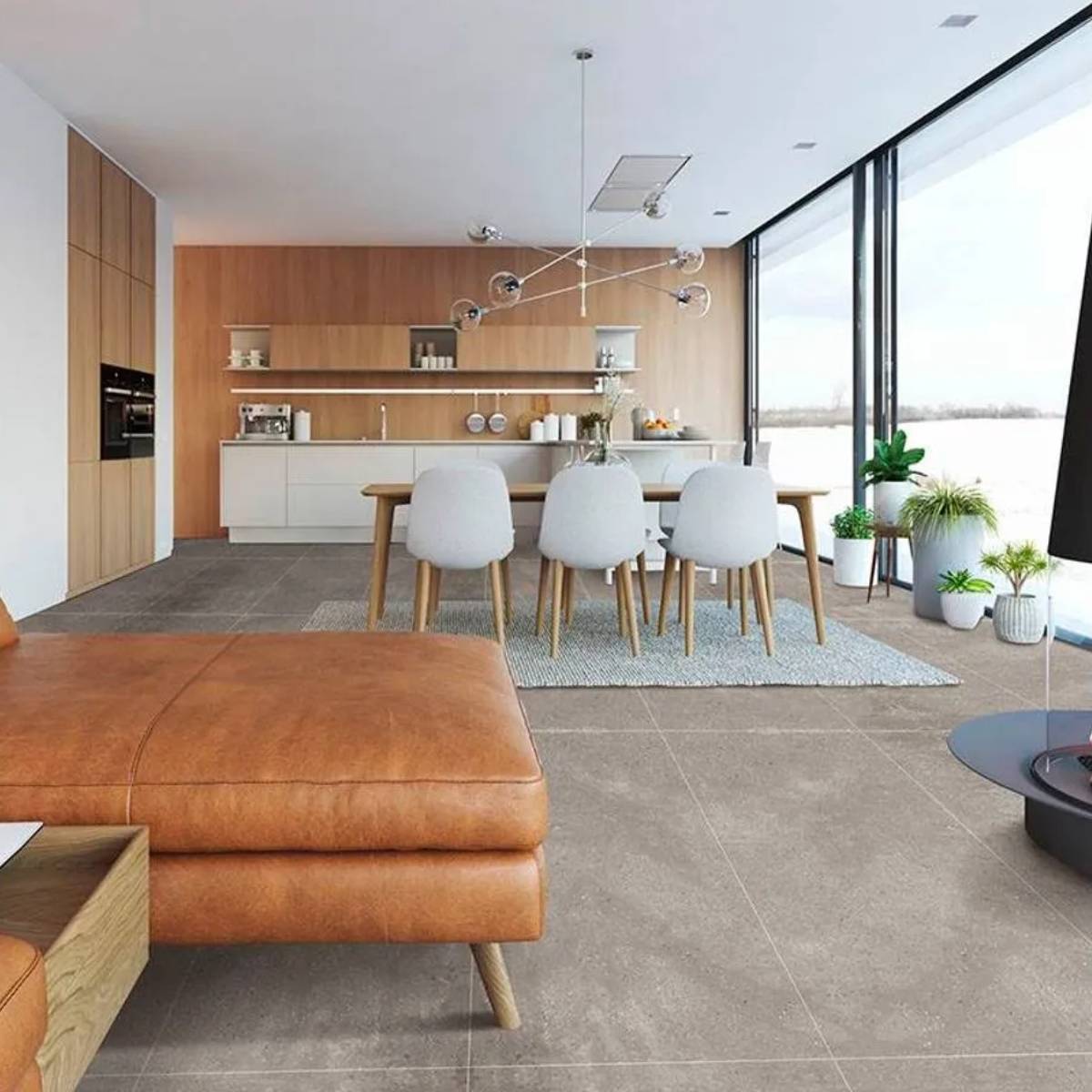 PORCELANATO VOLCANO GRIS OSCURO MATE 60X120 CM - Image 2