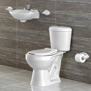 A1. COMBO DE BAÑO TAIRONA BLANCO SIN PEDESTAL DE OCHO PIEZAS - Image 2