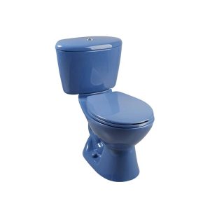 A37. COMBO SANITARIO KATIO AZUL CELESTE DE CINCO PIEZAS