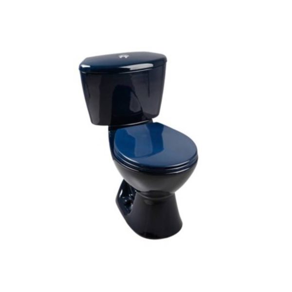 A38. COMBO SANITARIO KATIO AZUL OSCURO DE CINCO PIEZAS