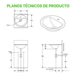 LAVAMANOS VESSEL OVAL BLANCO - Image 4