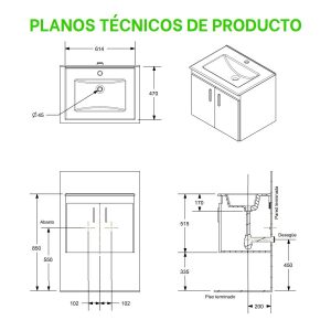 LAVAMANOS ORELLANA BLANCO 51X46 CM - Image 3