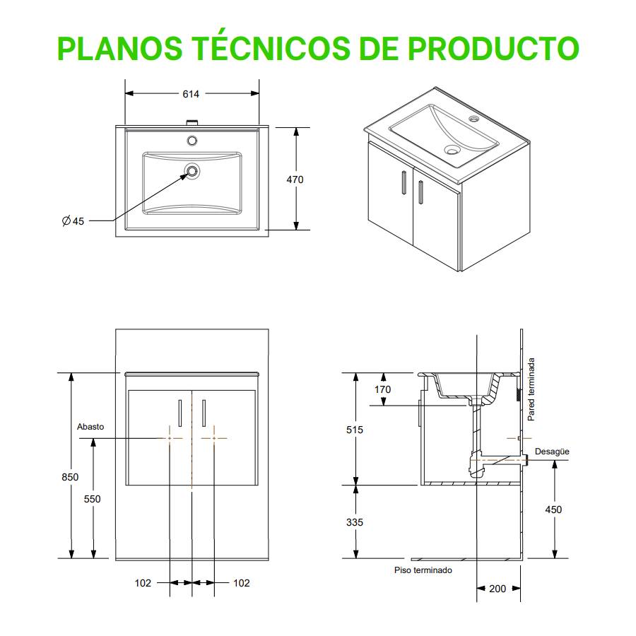 LAVAMANOS ORELLANA BLANCO 51X46 CM - Image 3
