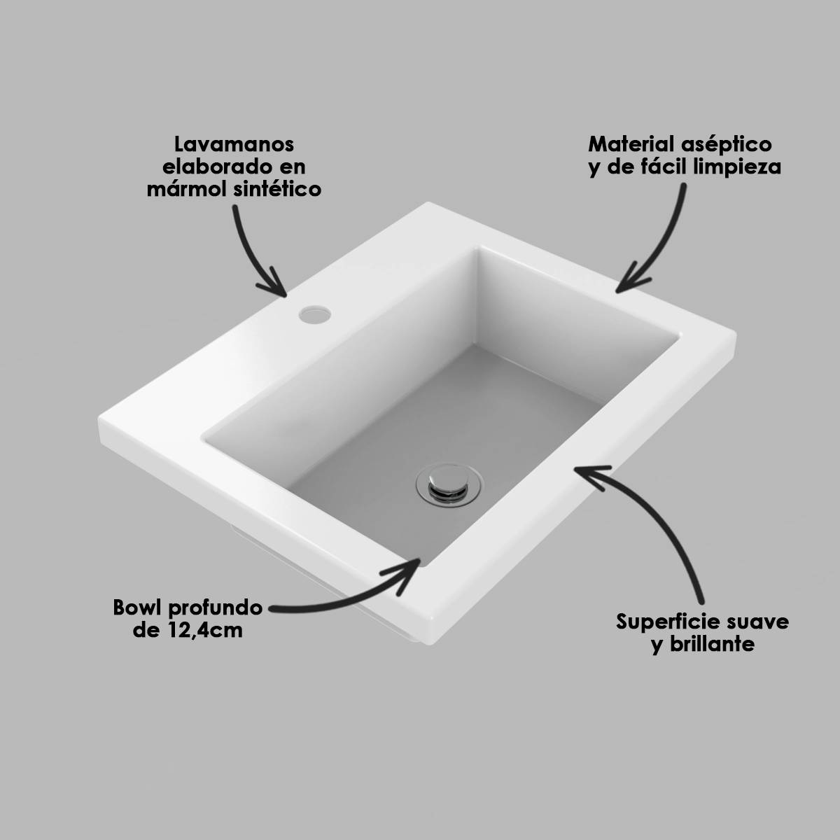 LAVAMANOS OSLO 48X38 BLANCO - Image 3