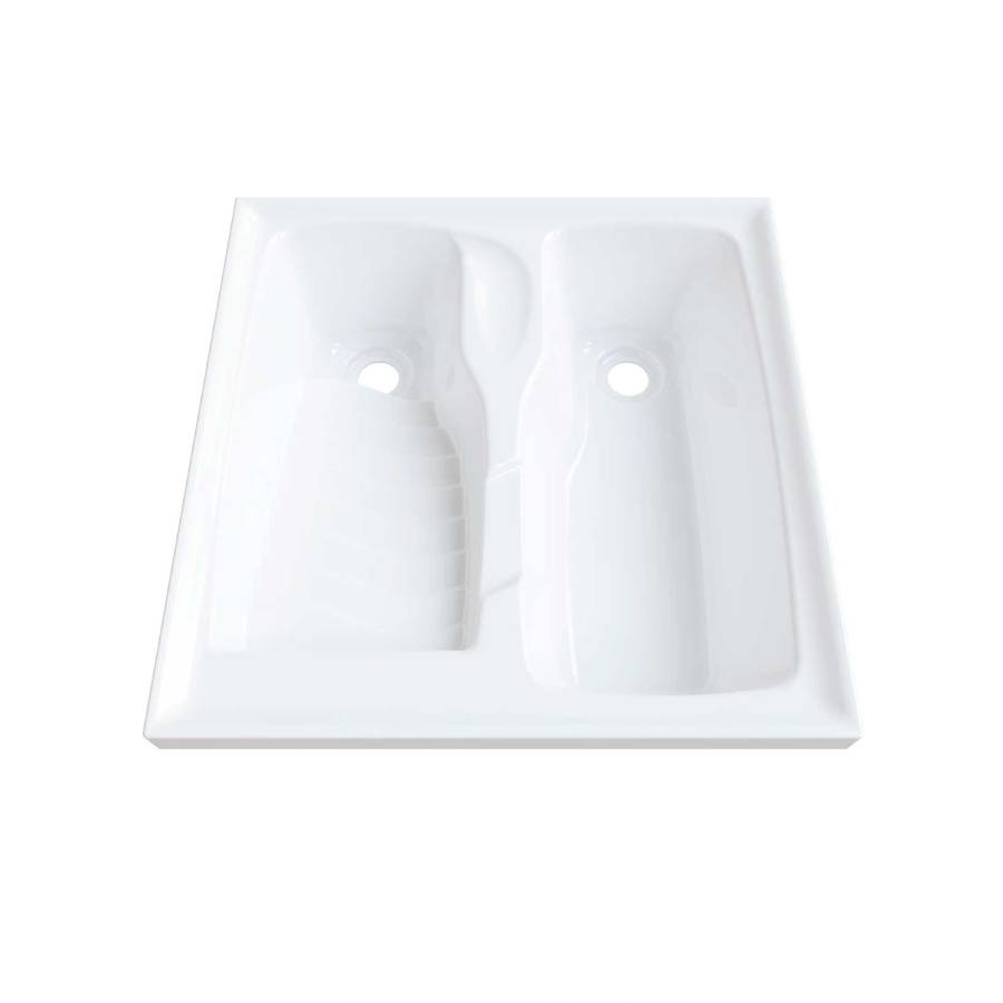 LAVARROPAS AQUA BLANCO CON FLAUTA  60X60 CM - Image 1