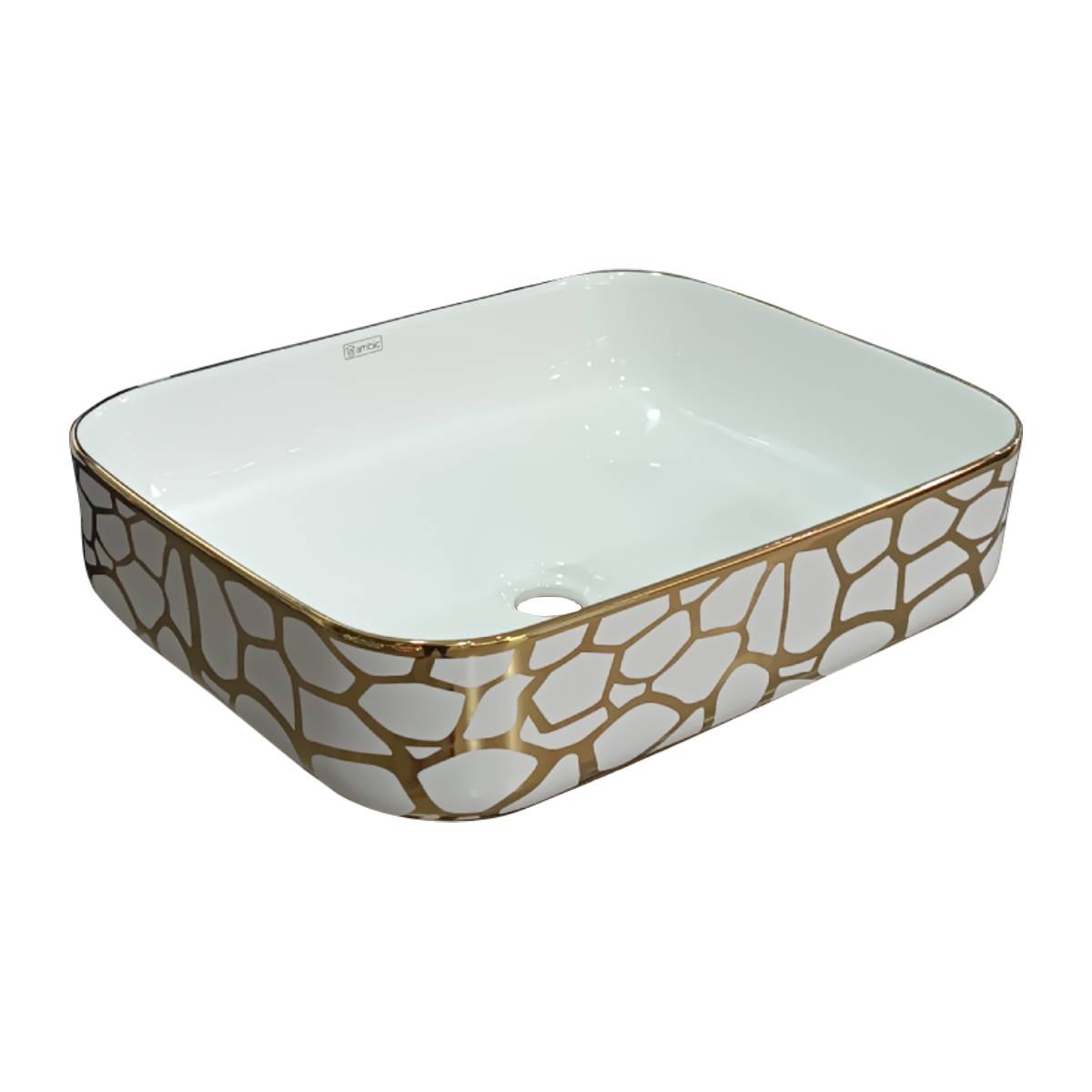 LAVAMANOS SUECIA BLANCO/DORADO DECOR - Image 1