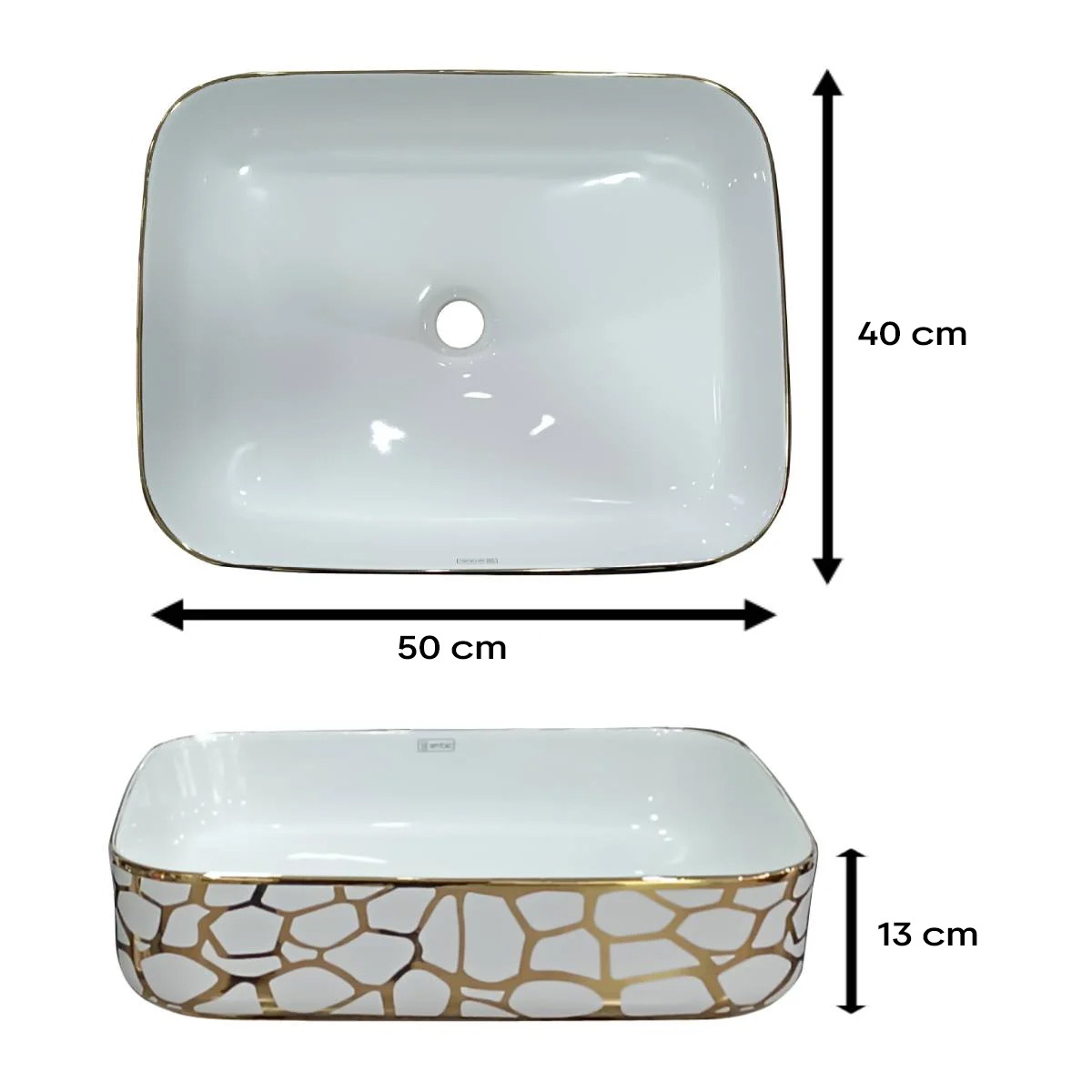 LAVAMANOS SUECIA BLANCO/DORADO DECOR - Image 2