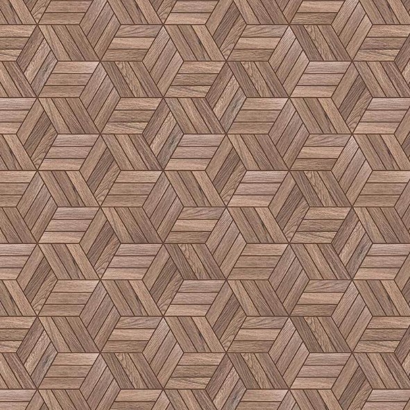 MALLA HEXAGONO NOGAL CAFÉ 21X21 CM