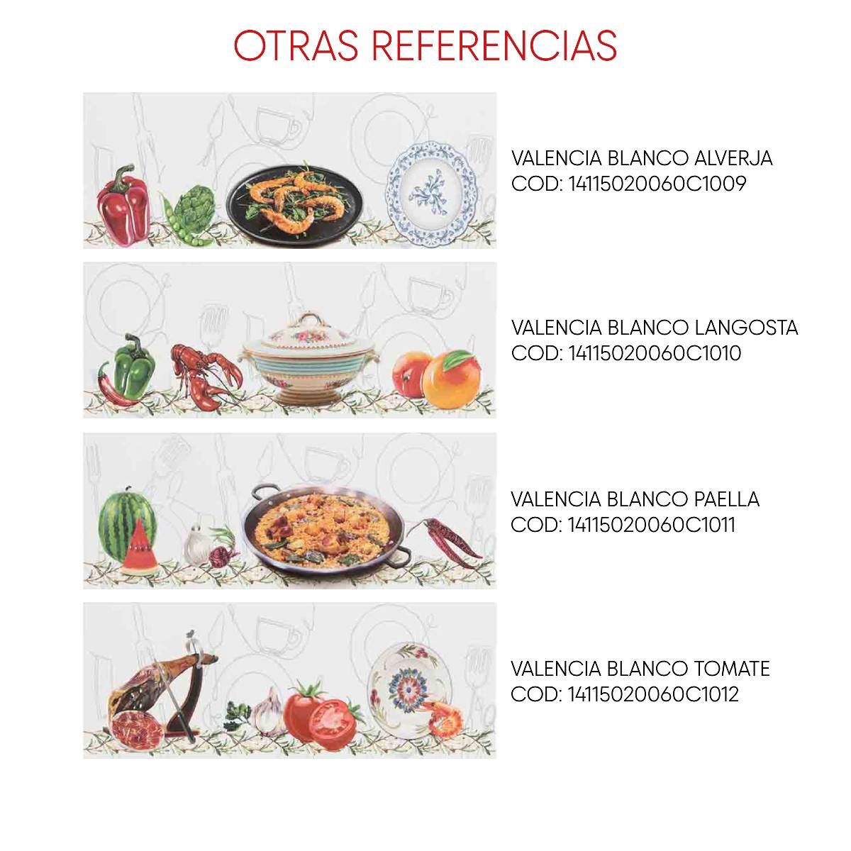 DECORADO VALENCIA BLANCO PAELLA 20X60 CM - Image 3