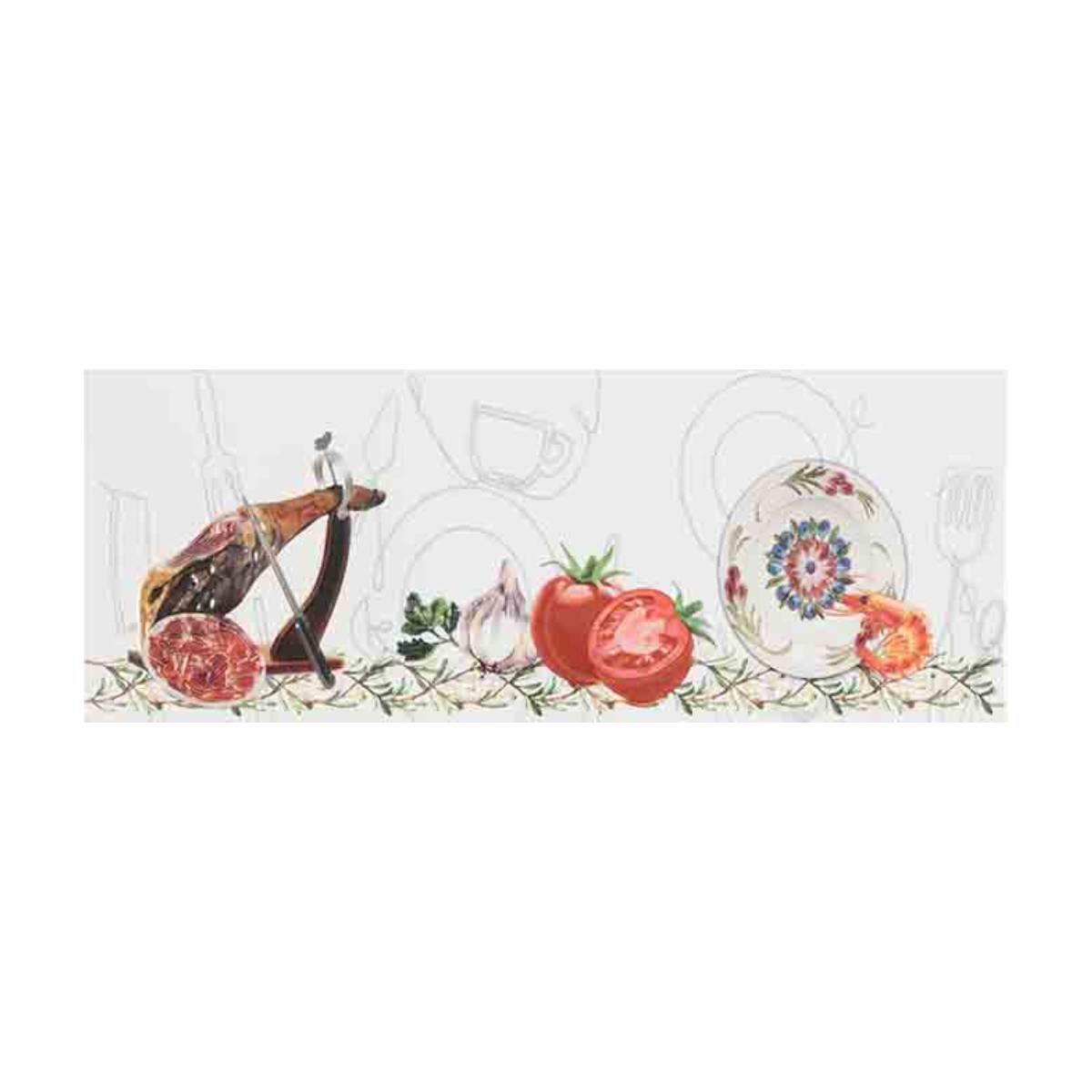 DECORADO VALENCIA BLANCO TOMATE 20X60 CM - Image 1
