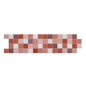 CENEFA GEO CUADROS ROSADOS 6.5X25 CM
