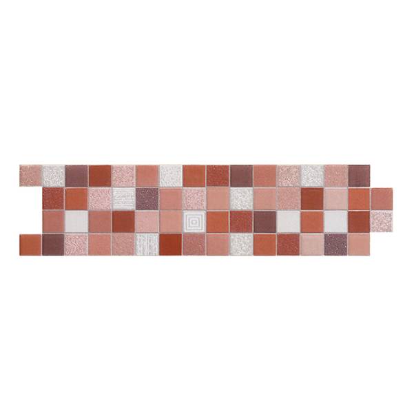 CENEFA GEO CUADROS ROSADOS 6.5X25 CM