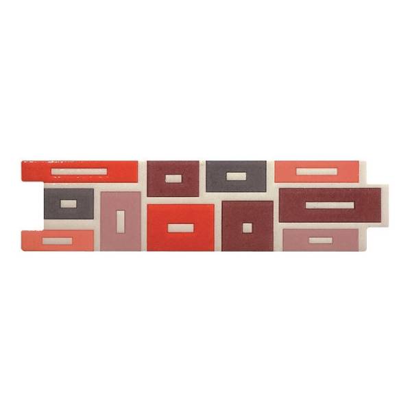 CENEFA GEO RECTAN MORADOS 6.5X25 CM
