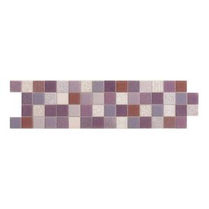 CENEFA GEO CUADROS MORADOS 6.5X25 CM