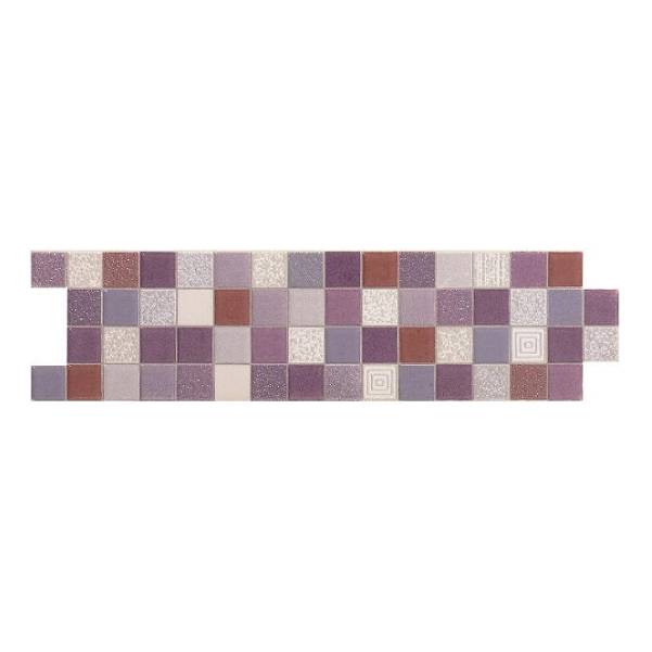 CENEFA GEO CUADROS MORADOS 6.5X25 CM