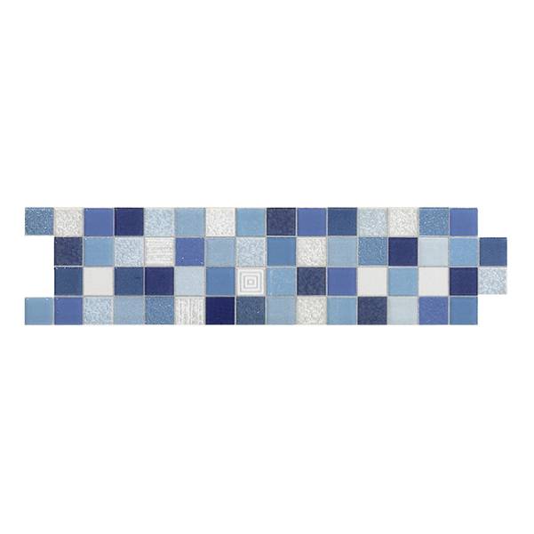 CENEFA GEO CUADROS AZULES 6.5X25 CM