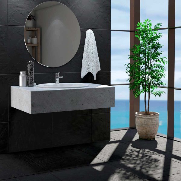 PISO BASE PIZARRA NEGRO 50X50 CM