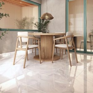 PISO SURCO BEIGE BRILLANTE 44.5X44.5 CM - Image 2