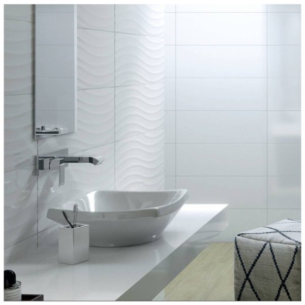 PARED FLAT BLANCO BRILLO 30X90 CM