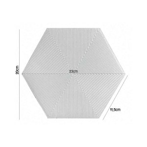 PARED HEXAGONAL CONNECT WHITE 108320185 20X23 CM