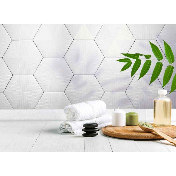 PARED HEXAGONAL CONNECT WHITE 108320185 20X23 CM