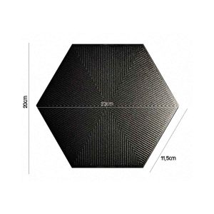 PARED HEXAGONAL CONNECT BLACK 108320245 20X23 CM
