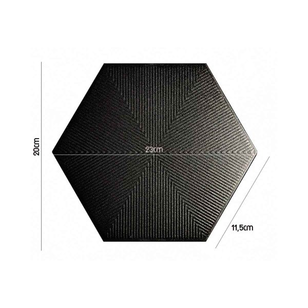 PARED HEXAGONAL CONNECT BLACK 108320245 20X23 CM