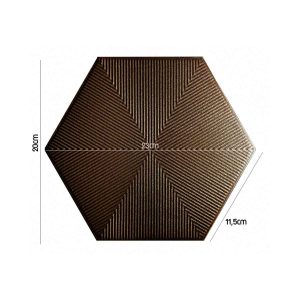 PARED HEXAGONAL CONNECT BROWN 108320235 20X23 CM
