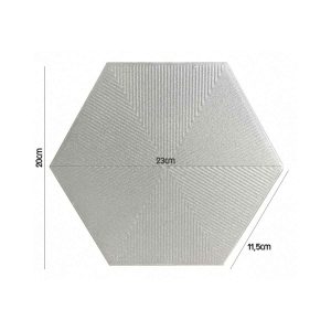 PARED HEXAGONAL CONNECT SOFT GREY 108320195 20X23 CM