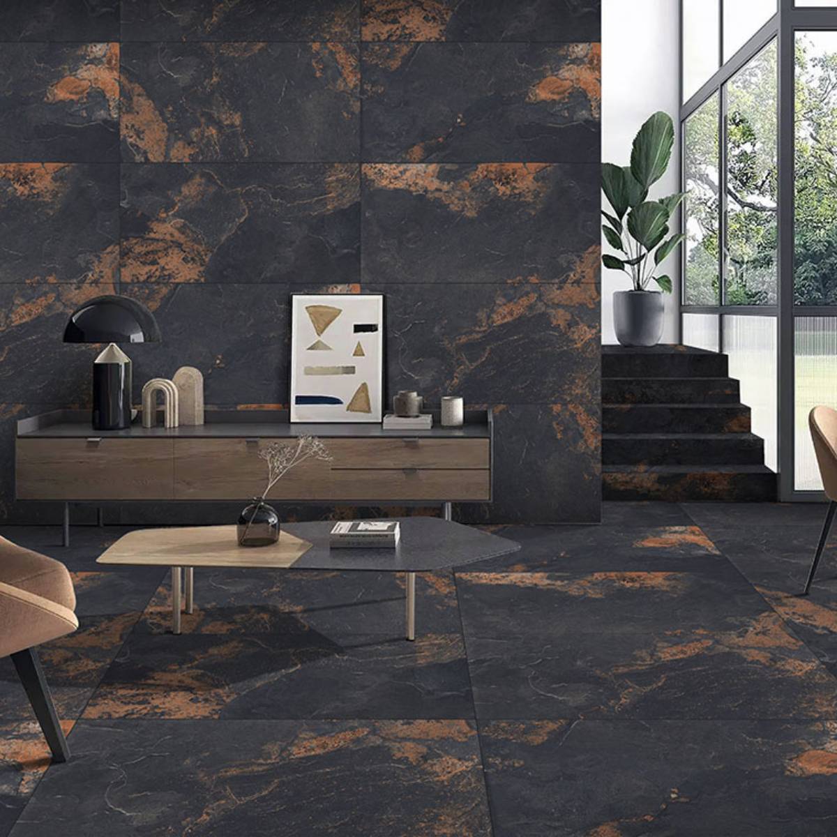 PORCELANATO NAMIBIA NEGRO MATE 60X120 CM - Image 2