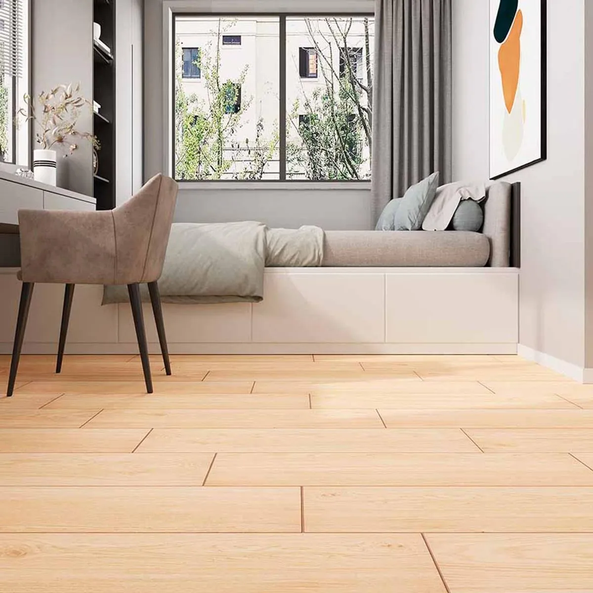 PISO MADERA TAMPA BEIGE 24X90 CM - Image 2