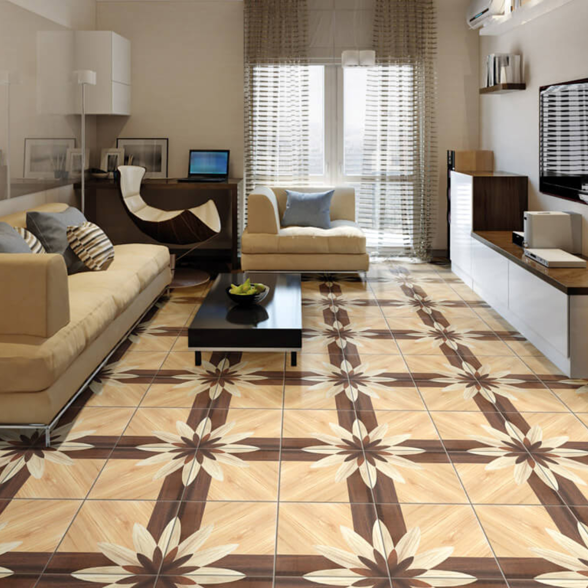 PISO WOOD GEOMETRIC 45516 45X45 CM - Image 2