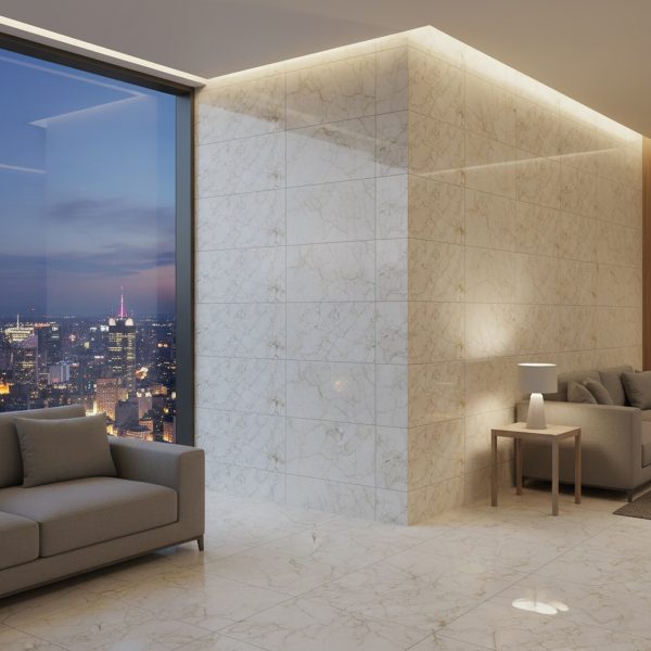 PORCELANATO MATE CARVING COSINO CREAM 60X120 CM