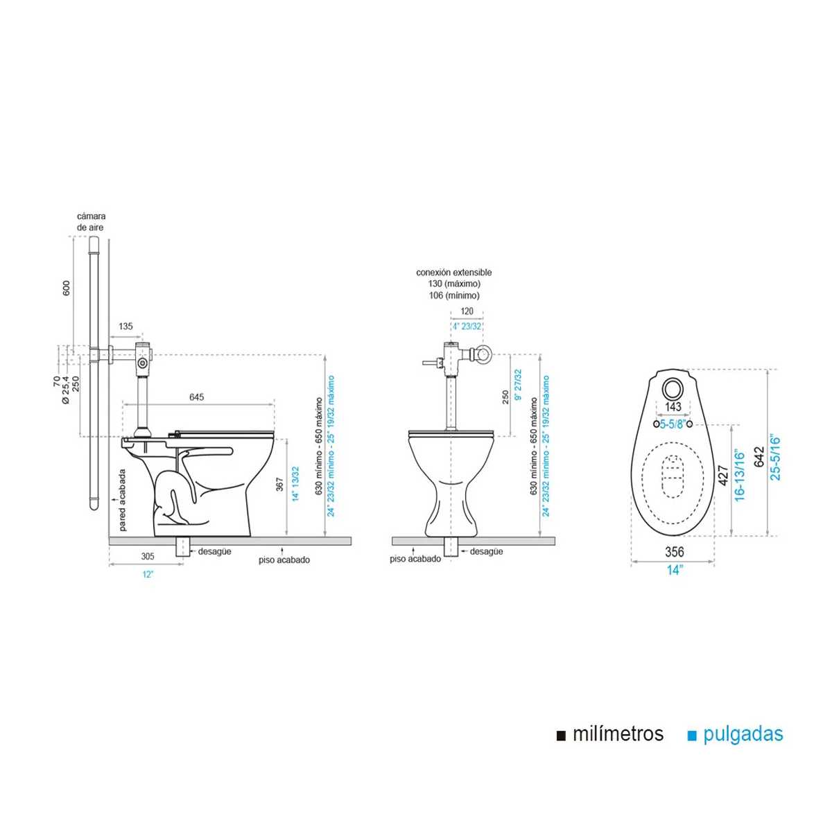 SANITARIO AGER SIN TAPA ASIENTO BLANCO - Image 2