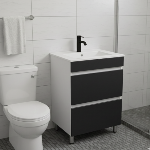 MUEBLE VERONESE BLANCO/NEGRO