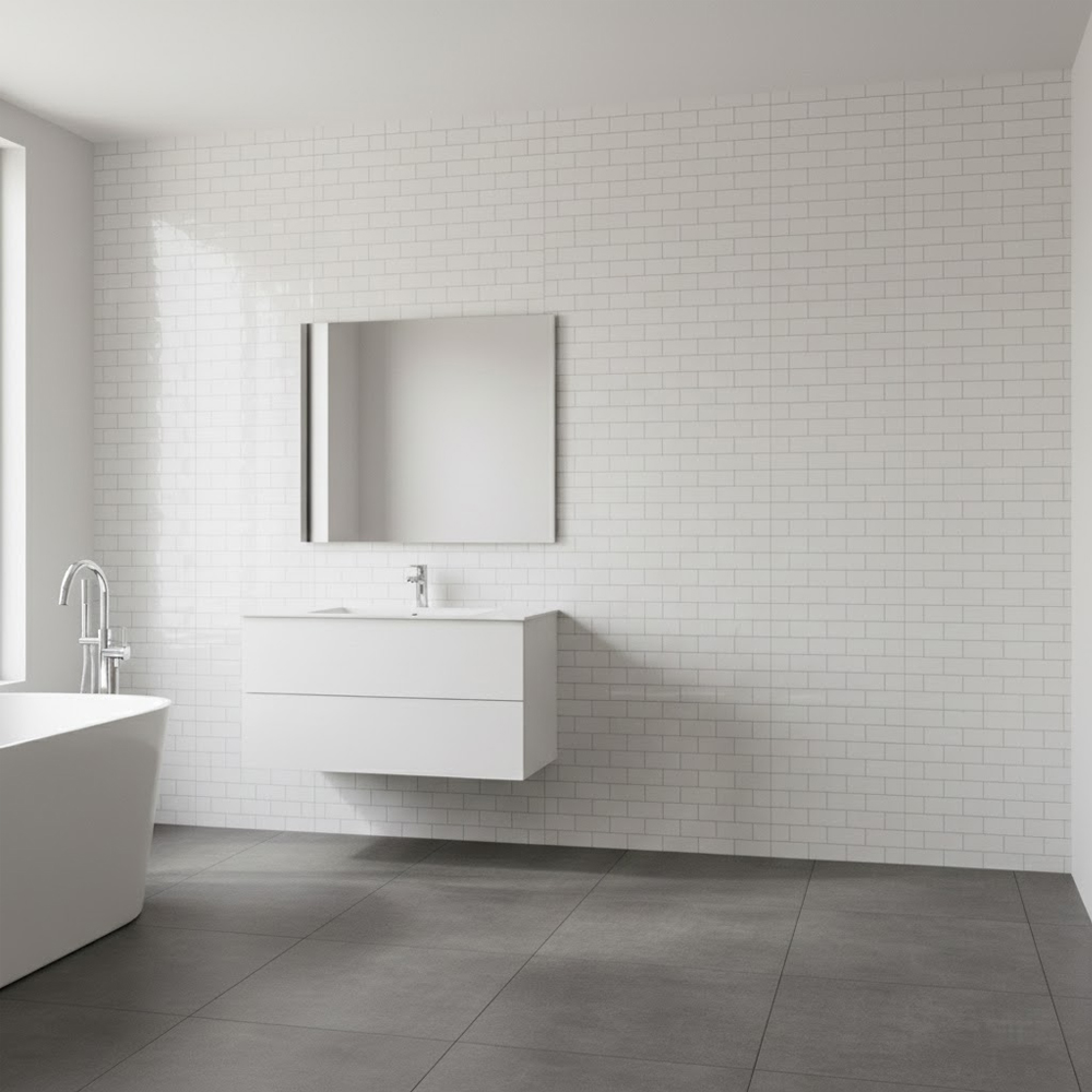 PARED RECT LADRILLOS BLANCOS REF 30660 30X60 CM - Image 2