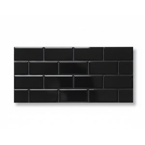 PARED RECT LADRILLOS NEGROS REF 36110B 30X60 CM