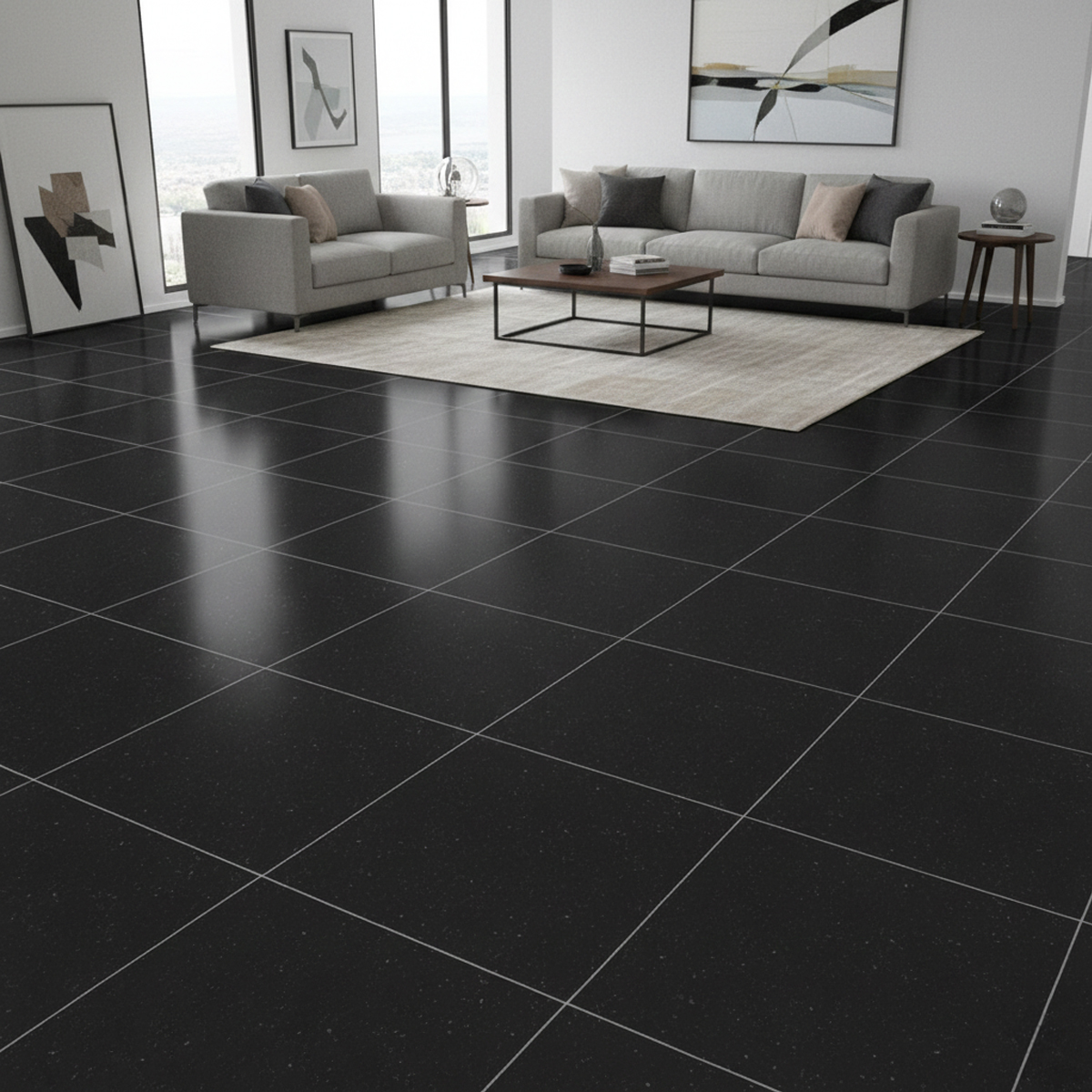 PORCELANATO Q6901.J6J05 CONSTELACION NEGRO 60X60 CM - Image 2