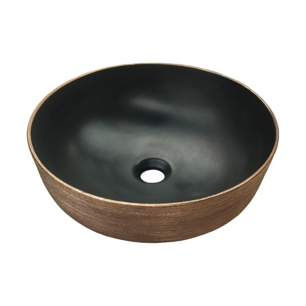 LAVAMANOS REDONDO KIOTO GOLD INT/NEGRO