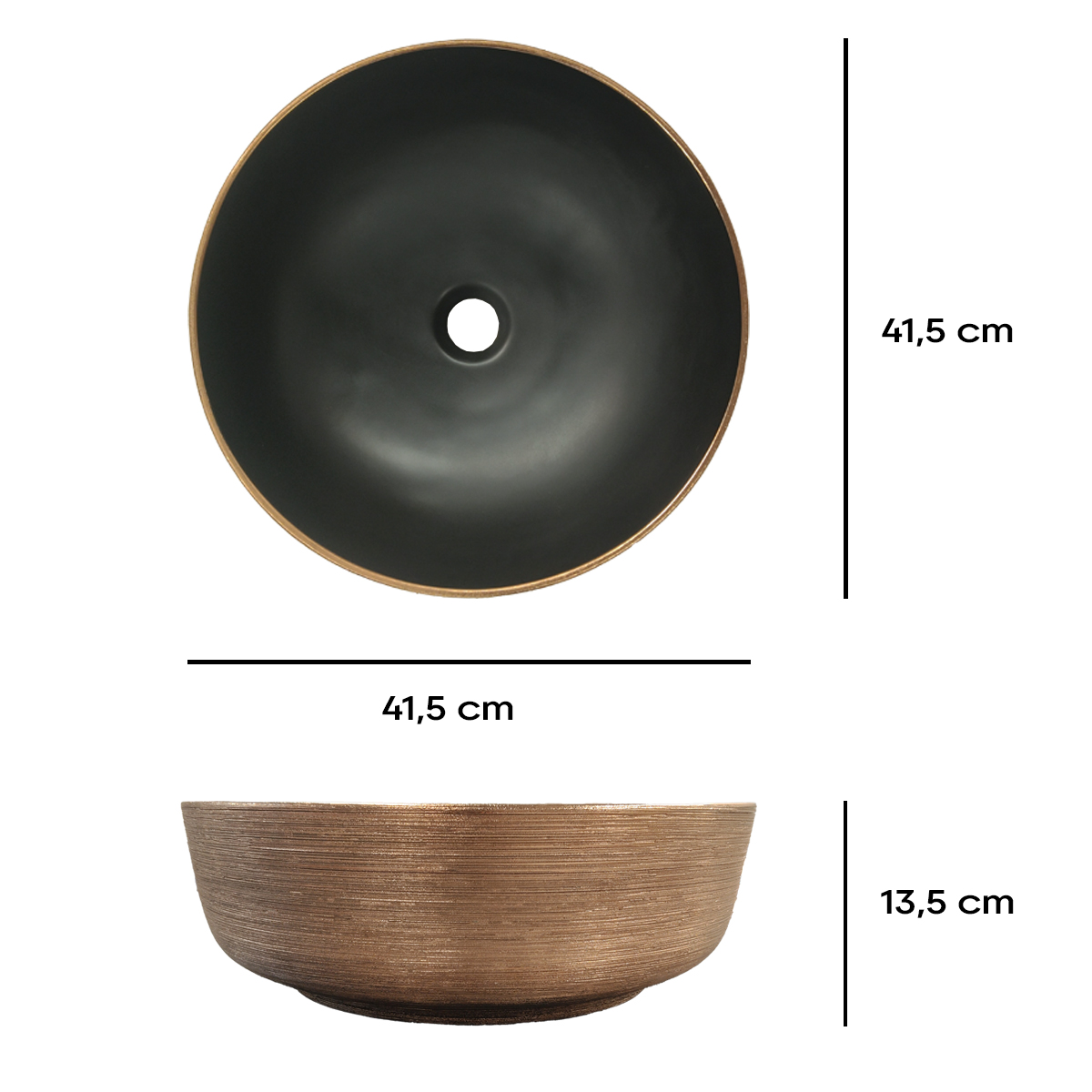 LAVAMANOS REDONDO KIOTO GOLD INT/NEGRO - Image 2