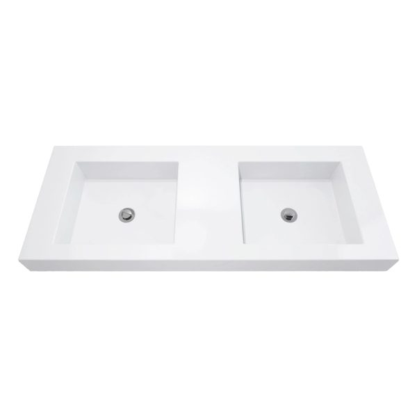 LAVAMANOS OSLO 124X48 BLANCO SOBREPONER