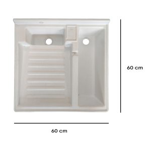 LAVADERO PLASTICO 60X60 CMS CON TANQUE - Image 2