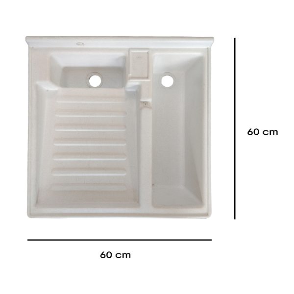 LAVADERO PLASTICO 60X60 CMS CON TANQUE