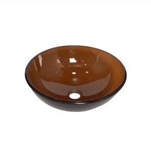 LAVAMANOS VIDRIO CAFÉ 32 CM